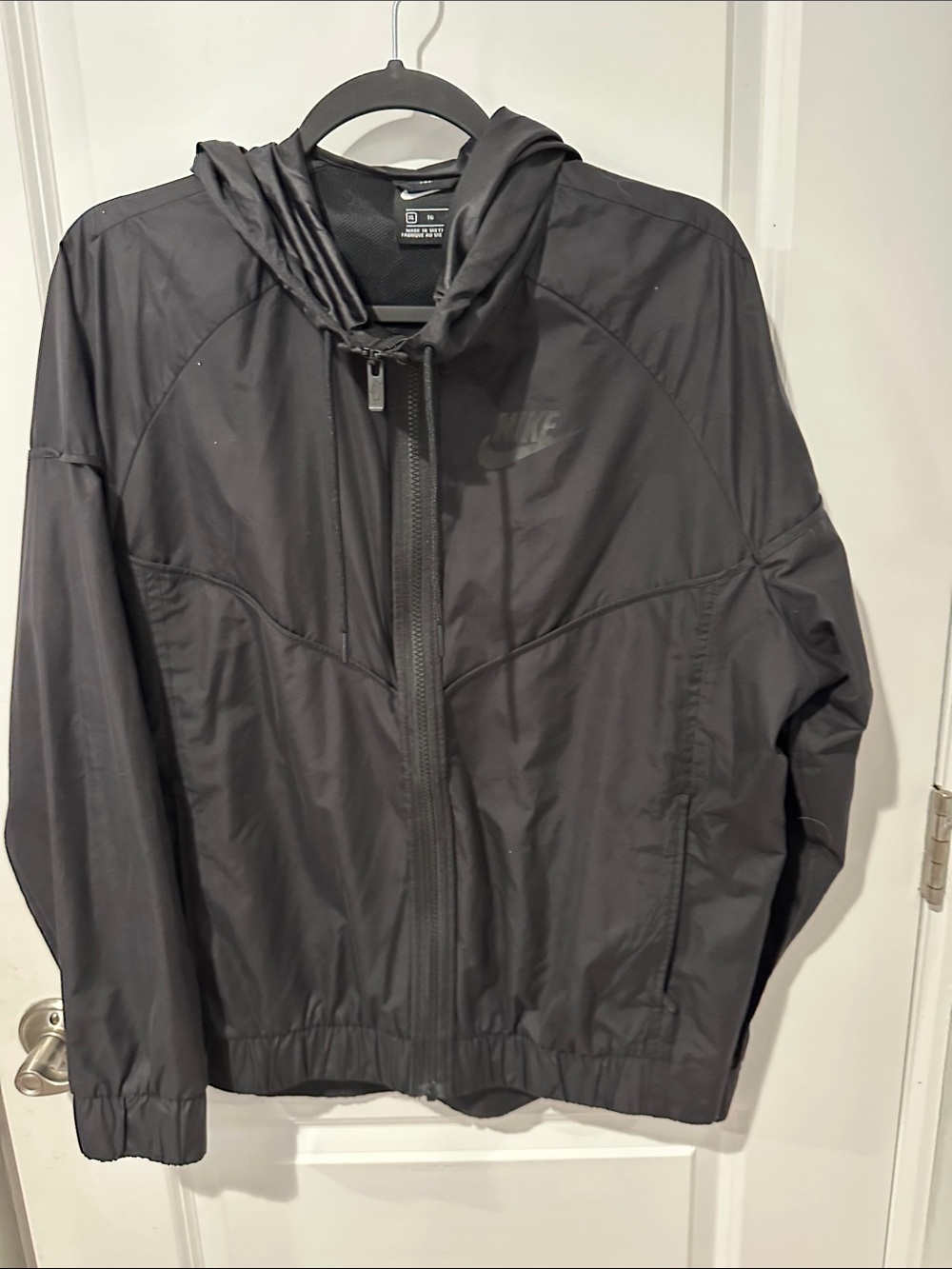 Nike Black Hooded Windbreaker Jacket